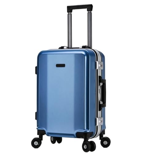 ASHSDI Koffer Reisekoffer Trolley Aluminiumrahmen, Doppelschnalle, Passwort, Gepäck, externer USB-Lade-Smart-Koffer Boardcase Handgepäck (Color : F, Size : 20in) von ASHSDI