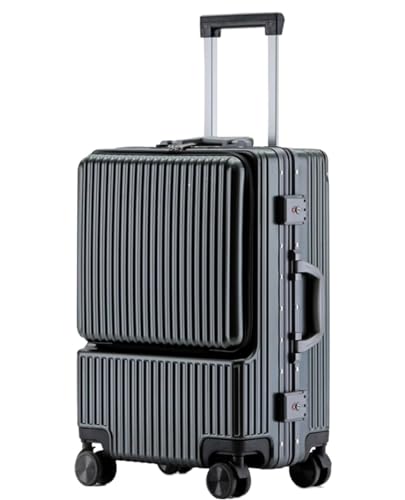 ASHSDI Koffer Reisekoffer Trolley Handgepäck-Koffer Mit Aluminiumrahmen Und Rädern Zur Trocken- Und Nasstrennung Boardcase Handgepäck (Color : C, Size : 24in) von ASHSDI