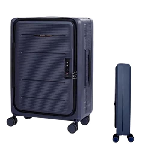 Koffer Reisekoffer Trolley Faltbare Koffer, Verstellbarer Trolley, Handgepäck, Vorne Offen, Universalrad Boardcase Handgepäck (Color : A, Size : 20 in) von ASHSDI
