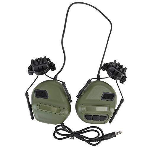 ATAIRSOFT Tactical Headset Kopfhörer mit Mikrofon Wasserdicht ohne Rauschunterdrückungsfunktion OD Green von ATAIRSOFT