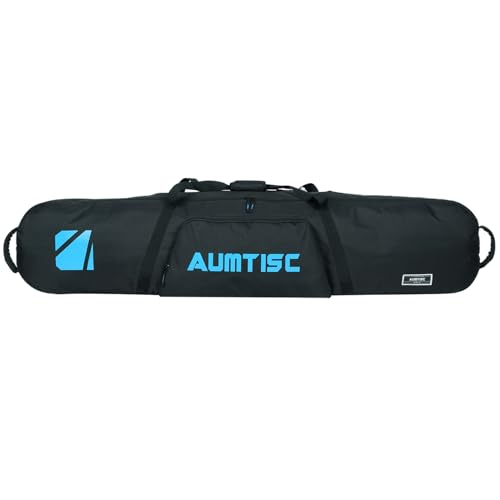 AUMTISC Snowboardtaschen Boardtaschen Skitasche Skiausrüstung Snowboardaufbewahrung Snowboard-Reisetasche Gepolsterte Skitasche Skiausrüstung Skireisetasche Lange Skitasche Länge In Blau-165cm von AUMTISC