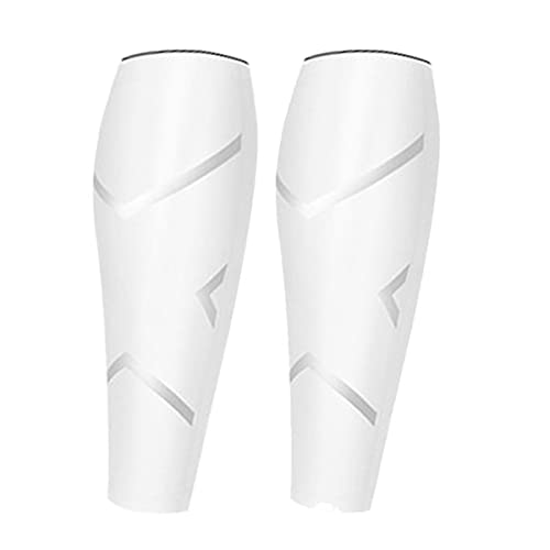 AUXDIQ 1 Paar Sport Wadenstütze Wadenkompressionshülsen für Männer und Frauen Weiß Größe XL von AUXDIQ