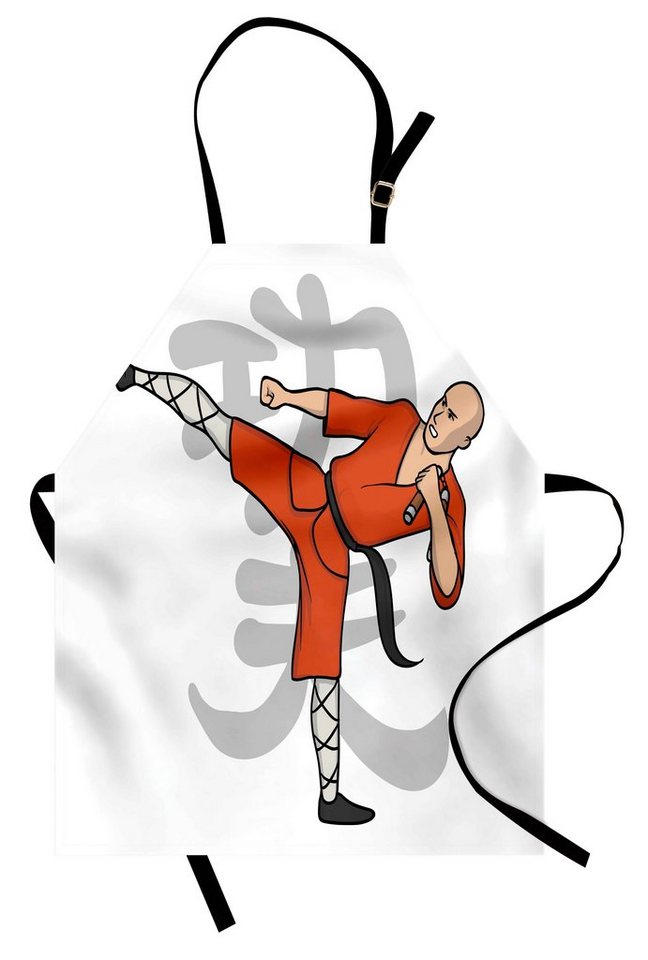 Abakuhaus Kochschürze Höhenverstellbar Klare Farben ohne verblassen, Kung Fu Eastern Martial Art Sport von Abakuhaus