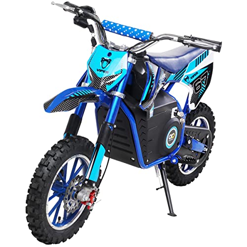 Actionbikes Motors Kinder Mini Elektro Crossbike Viper 𝟭𝟬𝟬𝟬 Watt | 36 Volt - 25 Km/h - Scheibenbremsen - 3 Geschwindigkeitsstufen - Pocket Bike - Motorrad - Motocross - Dirtbike - Enduro (Blau) von Actionbikes Motors