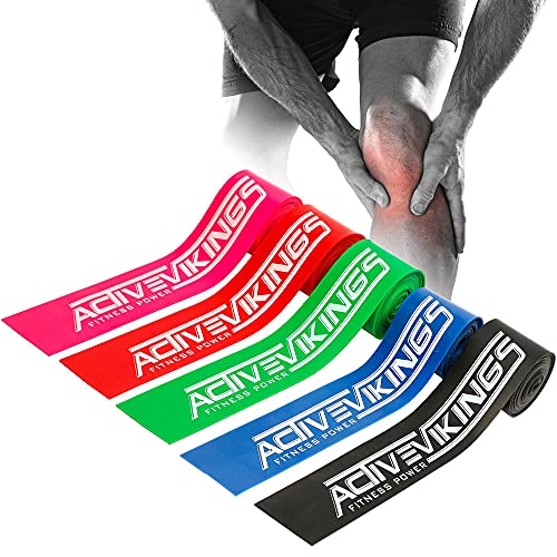 ActiveVikings Floss Band + Tasche - 2m Flossing Band - Ideal für Physiotherapie, Triggerpunktbehandlung und zur Selbstmassage - Perfekt für Sport und Fitness - Flossband Kompressionsband (Grün) von ActiveVikings