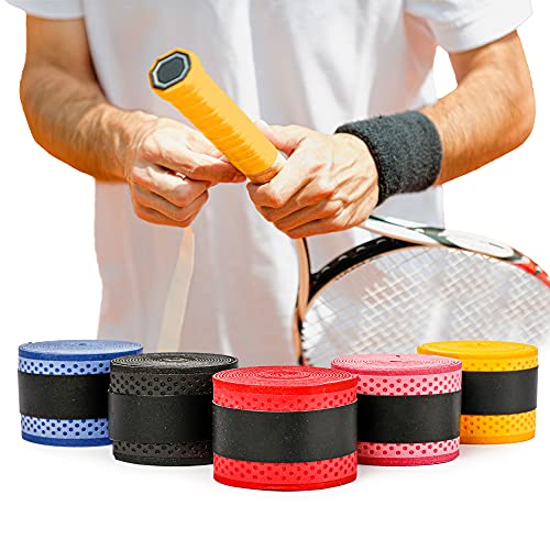 ActiveVikings Griffband Overgrip - Perfekte Anti Rutsch Bänder für Tennis Badminton Springseile und Squash Schläger (Gelb) von ActiveVikings