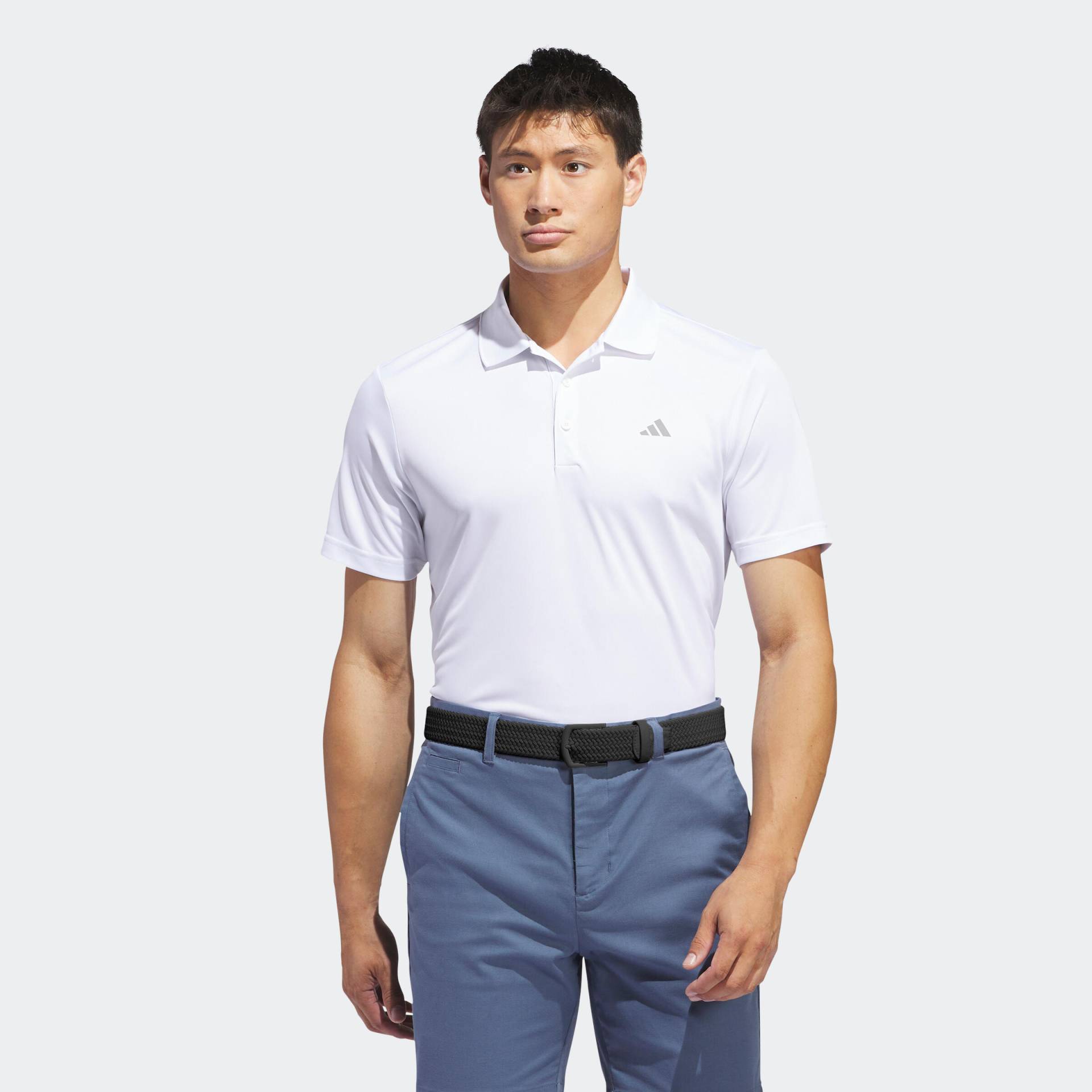 Herren Golf Poloshirt kurzarm - ADIDAS weiss von Adidas