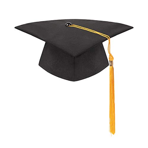AfinderDE Unisex Bachelor Hut Doktorhut Graduation Hut Cap Abschluss Hat mit Anhänger Quaste für High School Undergraduate Master Doktorand von AfinderDE