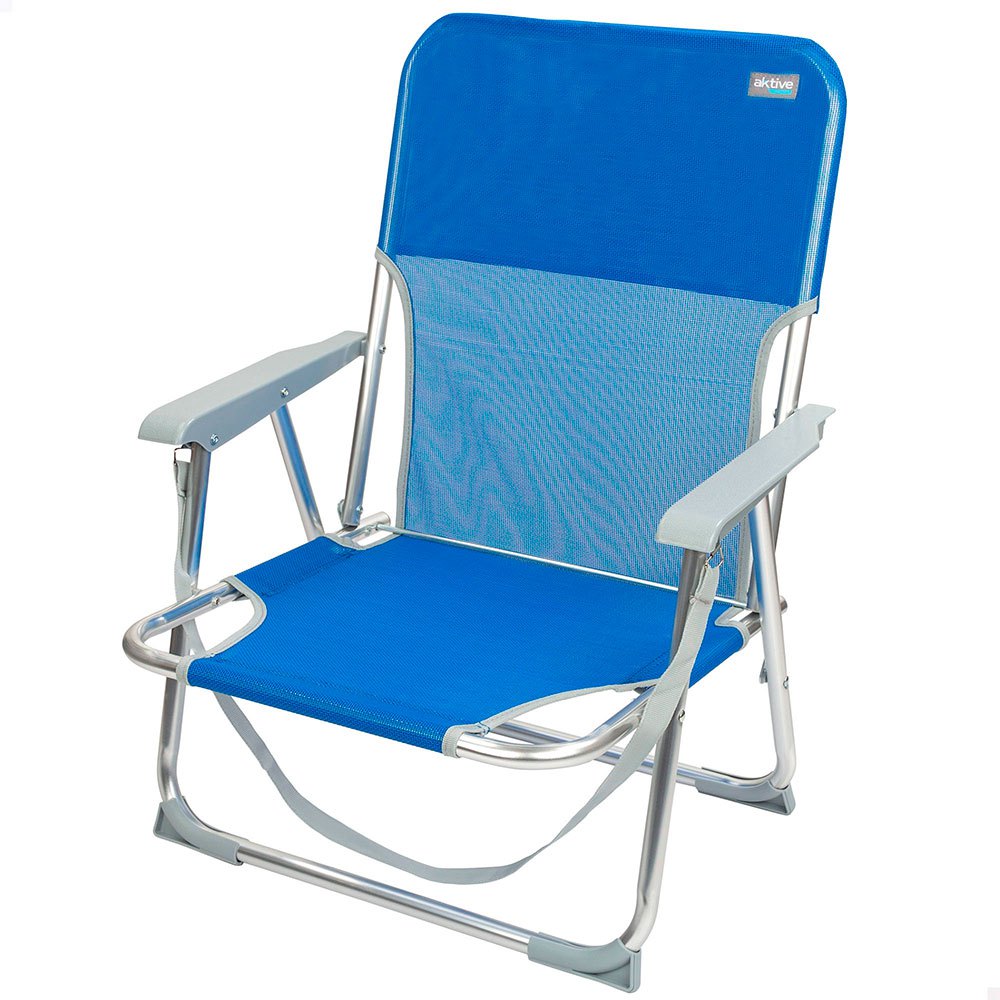 Aktive Fixed Folding Chair Aluminium 55x34x71 Cm With Handle Blau von Aktive