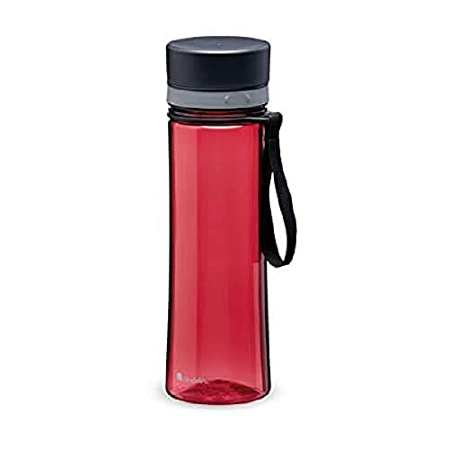 Aladdin Aveo Trinkflasche 0.6L Cherry Red - Wasserflasche Auslaufsicher - Weite Öffnung für leichte Befüllung - BPA-Frei - Glatte Trinktülle - Geruchs- und Fleckenfest - Spülmaschinenfest von Aladdin