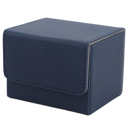 Alomejor Kartendeck-Box, Deckel aus PU-Leder, Kartenaufbewahrungshülle mit Magnetischer Klappe für Tarotkarten (Blue) von Alomejor