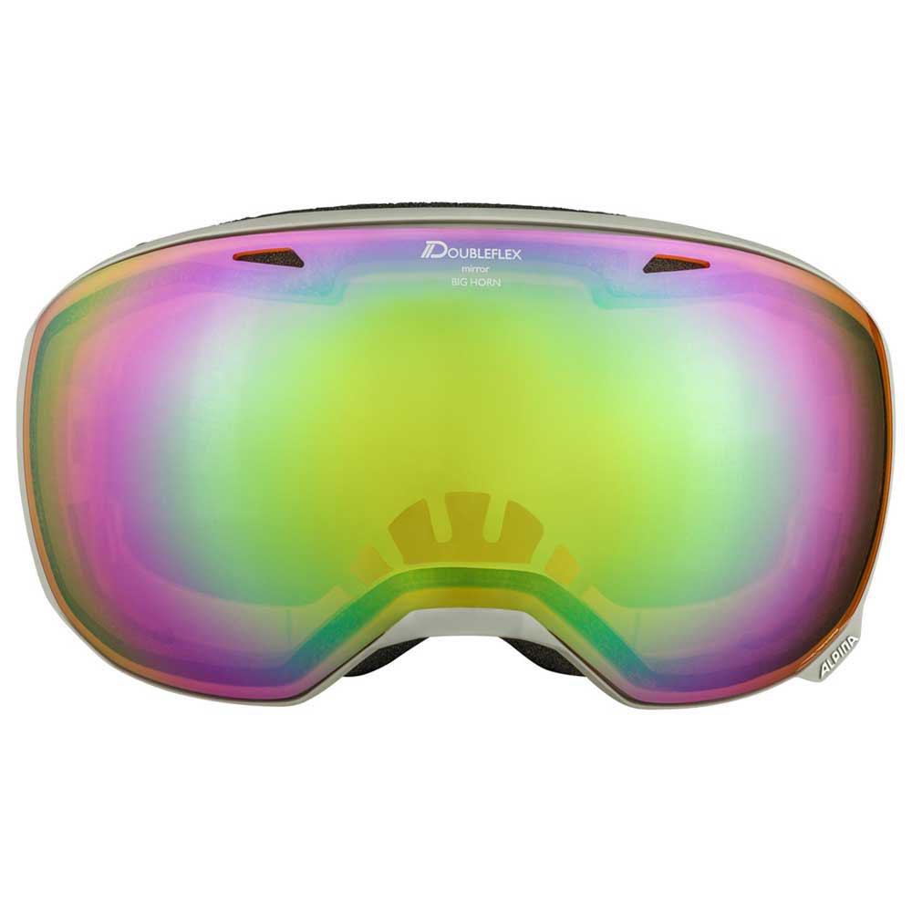 Alpina Snow Big Horn Q Lite Ski Goggles Refurbished Grün,Schwarz Mirror Green/CAT2-3 von Alpina Snow