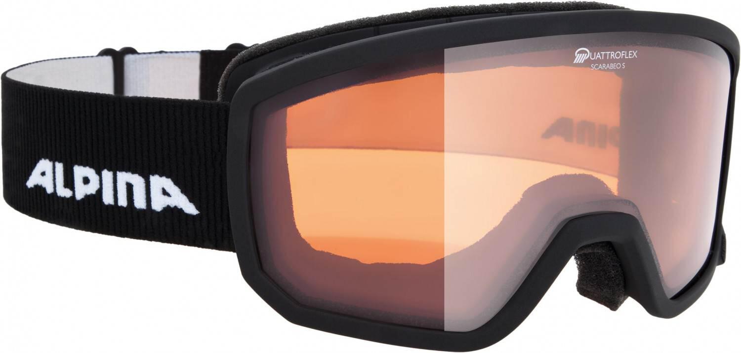 Alpina Scarabeo Small Skibrille QH (031 black, Scheibe: QUATTROFLEX (S2)) von Alpina