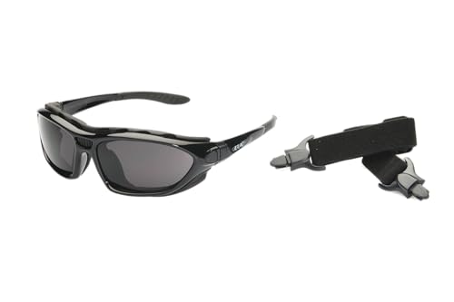 Alpland Sport Sonnenbrille Skibrille Schutzbrille Bergbrille/Gletscherbrille mit Band und Bügel von Alpland