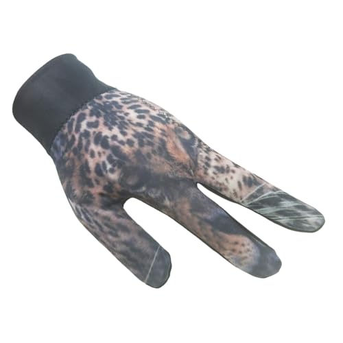Amagogo Billardhandschuh mit DREI Fingern, elastischer Handschuh, rutschfest, für Erwachsene, Pool-Queue-Handschuhe, Snooker-Handschuh für die Linke Hand zum, Stil D von Amagogo