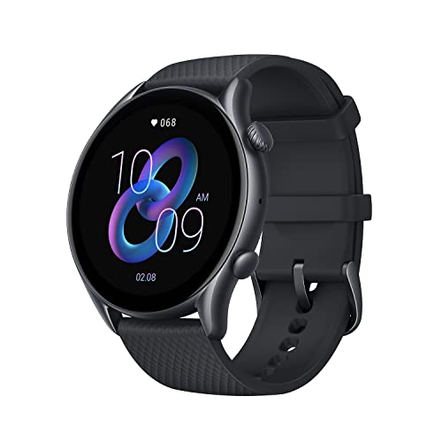 Amazfit GTR 3 Pro Smartwatch Pro 1,45 Zoll AMOLED-Display Fitness Watch mit GPS, Überwachung von Herzfrequenz, SpO2, über 150 Sportmodi, Bluetooth-Anrufen, Musiksteuerung, Alexa (Black), One Size von Amazfit