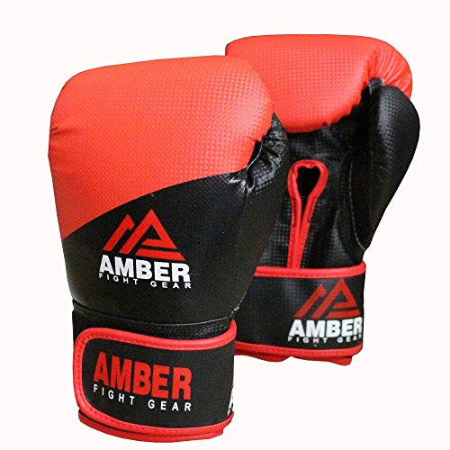 Amber Fight Gear Pro Style Training Gloves 6oz, Black von Amber Fight Gear
