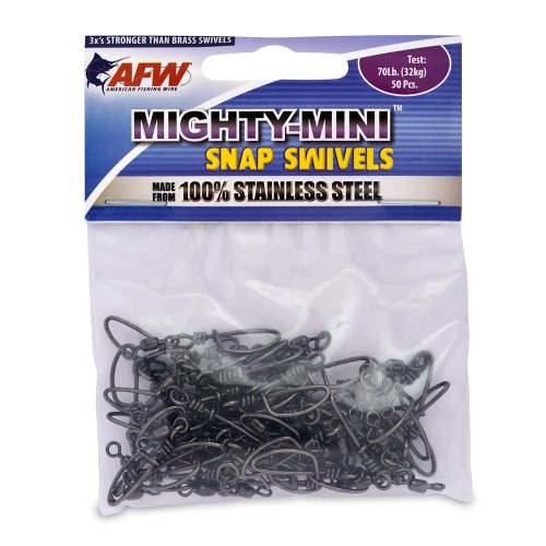 American Fishing Wire Mighty-Mini Wirbel (100 Prozent Edelstahl), schwarz von American Fishing Wire