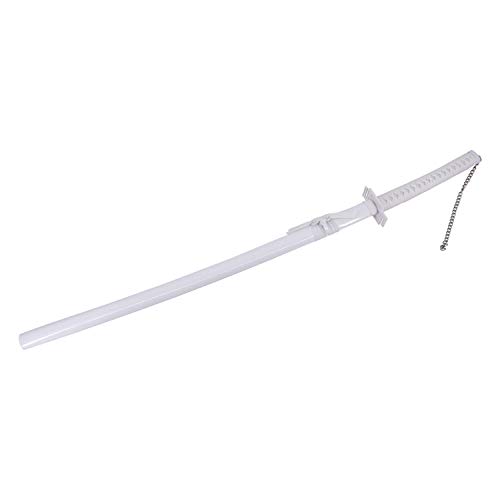 Amont Katana 13473 Tensa Zagetsu Hollow aus Bleach inoffizielle Replik 116 cm Stahlklinge, weiße Scheide, Griff weiße Saite von Amont