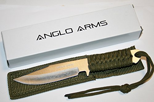 Anglo Arms Geschnürtes Messer mit Scheide, Grün, 17,8 cm von Anglo Arms