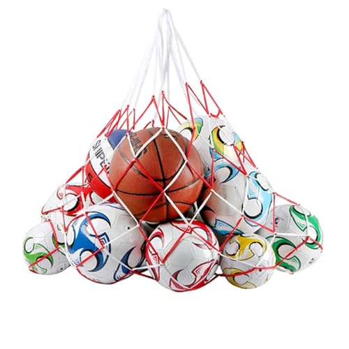 Ballnetz für 10 Bälle - Ballnetz Net Tasche, Balltragenetz Ball Carry Net Passend für 10-15, Tragbare Ballnetz Sports Ball Ballnetz für Fußball, Basketball, Volleyball,Handball, Reiten im Freien von Anicy