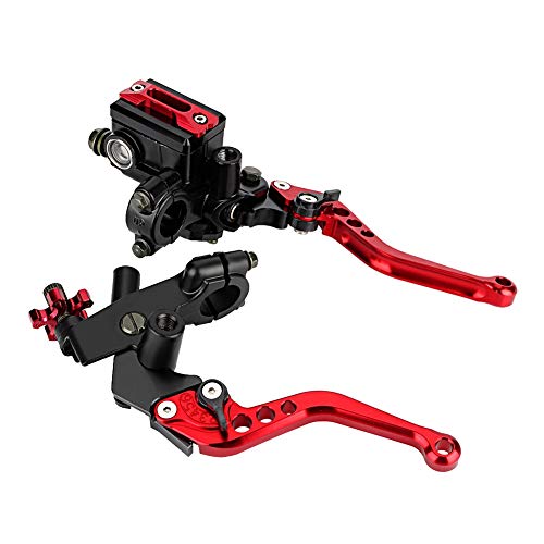 Antilog Master Cylinder Levers, Universal Motorcycle Brake Clutch Cylinder Reservoir Levers Fit for Most Motorcycles with 7/8 inch (22mm) Handlebar(ROT) von Antilog