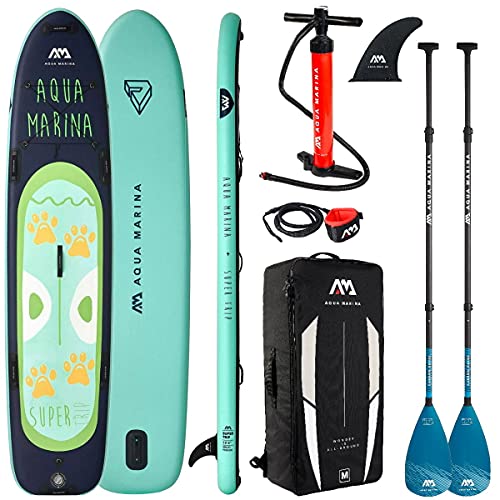 Aqua Marina Super Trip Board 2021 mit 2 Stück Carbon Nylon Paddel und Leash von Aqua Marina