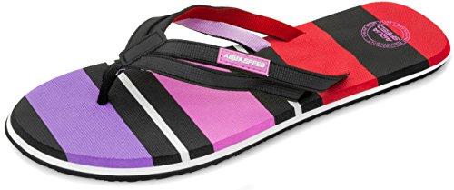 Aqua-Speed Herren Marina Womens Pool Slippers, schwarz/rosa/violett, 40 von Aqua-Speed