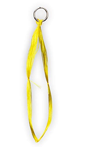 Aquantic Seidenhorn für Hecht, 10 Schlaufen mit Haltering und 6 (gelb) von Aquantic
