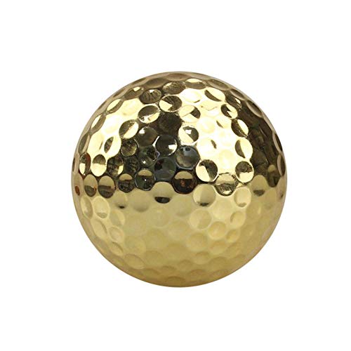 Ardorman 1/6 Stück Goldene Golfbälle, Tragbar Hochwertige Doppelschichtvergoldung Goldene Golfbälle von Ardorman