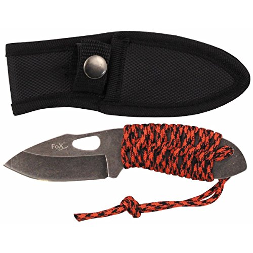 Fox Outdoor Messer "Redrope" klein stonewashed Griff umwickelt 44484 von Armeeverkauf