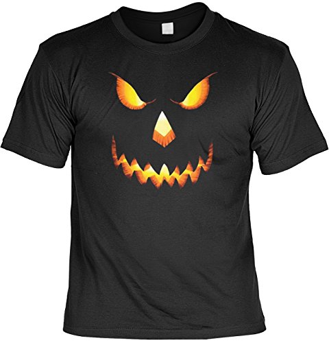 Art & Detail Shirt Halloween Grusel Tshirt Kürbiskopf Fb schwarz Größe L von Art & Detail Shirt