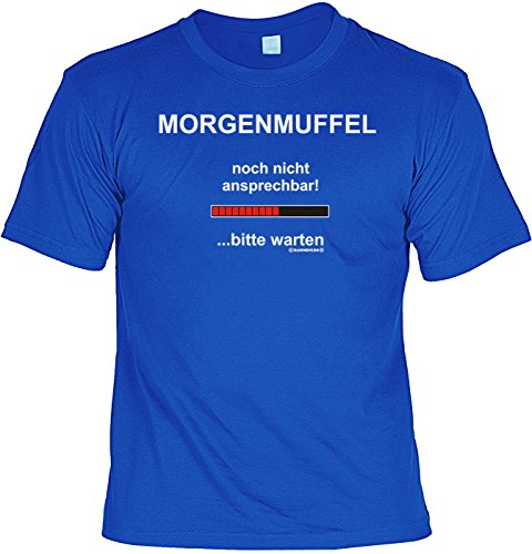 witziges Sprüche T-Shirt Morgenmuffel (Größe: XL) Fb Royalblau von Art & Detail Shirt