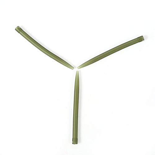 Asixxsix Anti Rigs Sleeve, 51 mm Tangle Sleeves, 30 Stück mit glattem inneren Anti Tangle Hook Karpfen Tackle Kit zum Angeln(Dark Green) von Asixxsix