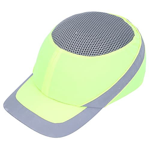 Astibym Grüner PU-Schutzhelm Atmungsaktive Sicherheitskappe Verstellbarer Helm mit Reflexstreifen für Baustellen, Menschlicher Schutz von Astibym