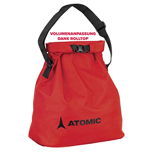 ATOMIC A Bag in Rot - Skischuhtasche - Praktische Tasche für den Winter & - Anpassbarer Schultergurt Rolltop - Herausnehmbare Skischuh-Platte, AL5044640, Red/Black von ATOMIC