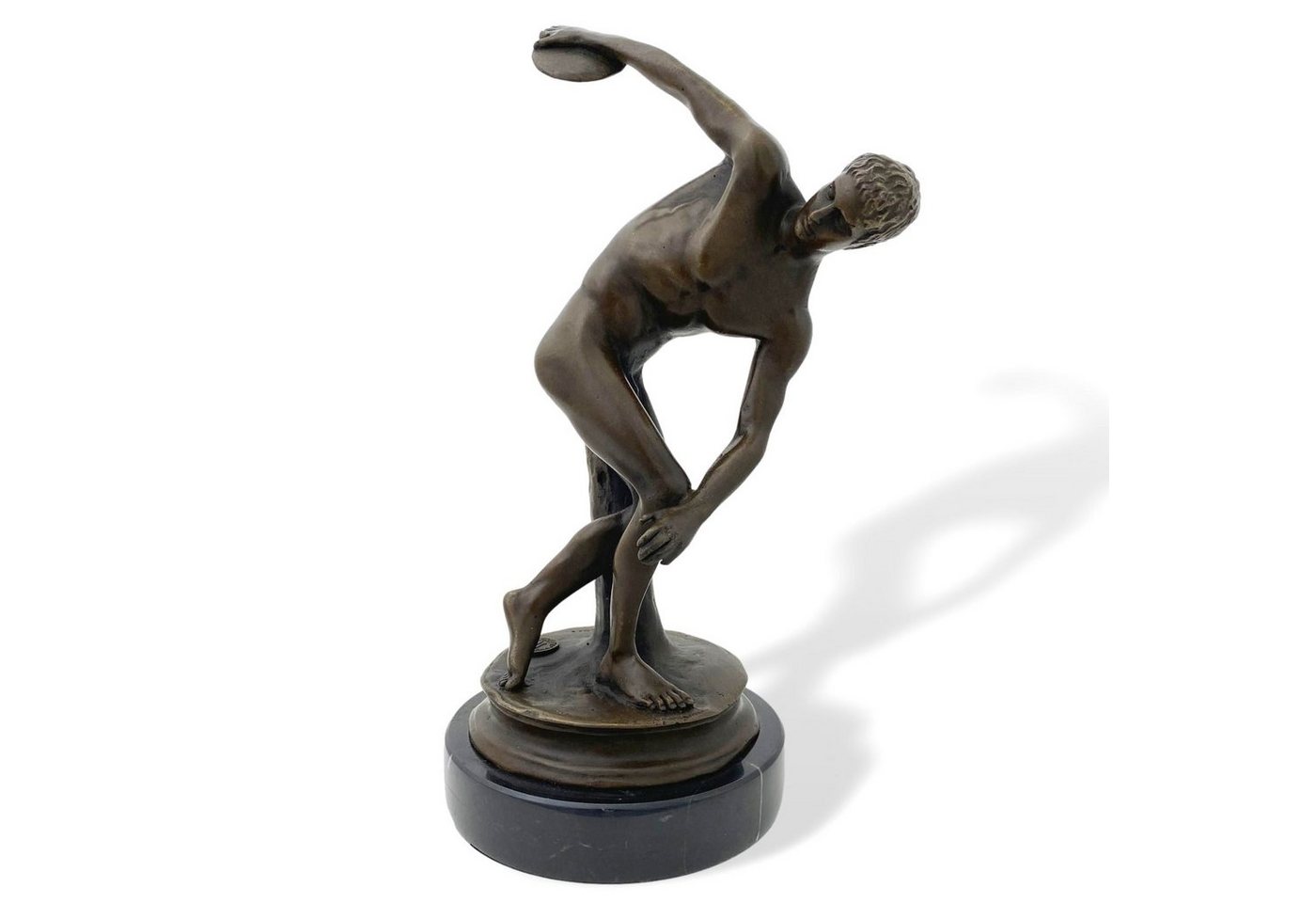 Aubaho Skulptur Bronzefigur Diskobol nach Myron Sport Diskuswerfer Antik-Stil Kopie Re von Aubaho