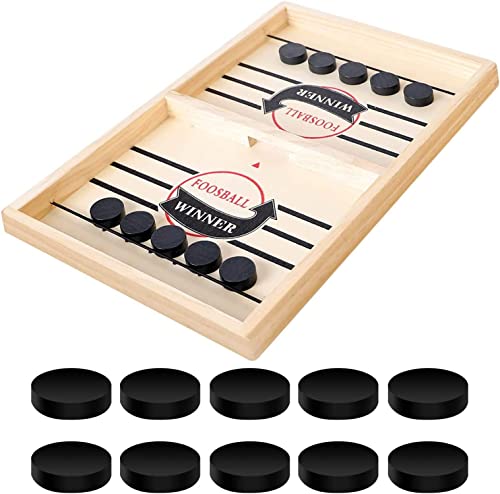 Foosball Winner Board Games, Fast Sling Puck Game, Sling Shot Game Paced Winner Board Games, Rapid Sling Table Battle Speed String Puck Game for Kids Adults & Family Party von Aumude