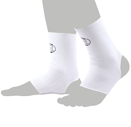 BAY® 2X elastische Fußbandagen, Fußgelenkbandagen, weiß, Größe S von BAY