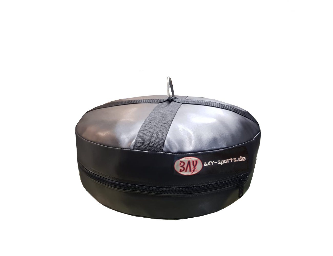 BAY-Sports Boxsack Bodenanker Doppelendball Punchingball Speedball Bodenanker schwarz, Befestigung ohne Schrauben - fertig gefüllt - 6 Kilo von BAY-Sports