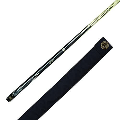 BCE Unisex-Adult Heritage 2 Piece Mark Selby Matching Grain-145cm with 9.5mm Tip Snooker English Pool Cue, Black Butt/Natural Wood Shaft, 57" (145cm) von BCE