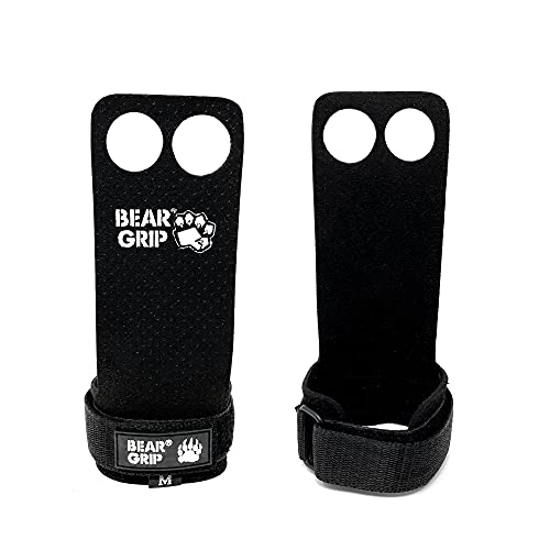 BEAR GRIP - Crossfit Grip (L, Mikrofaser schwarz 2 Loch) von BEAR GRIP