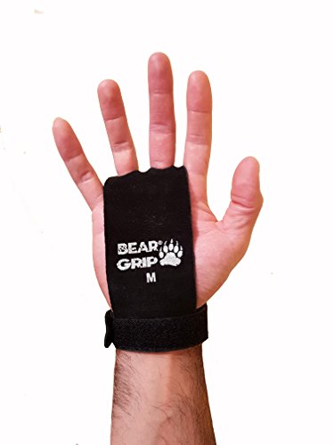 Crossfit-Handflächenschutz von Bear Grip, Leather Black 2 Hole, S von BEAR GRIP