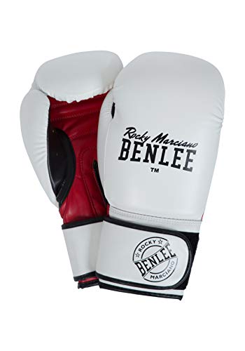 BENLEE Rocky Marciano Unisex Trælim Boxhandschuhe, White/Black/Red, 10 oz EU von BENLEE Rocky Marciano