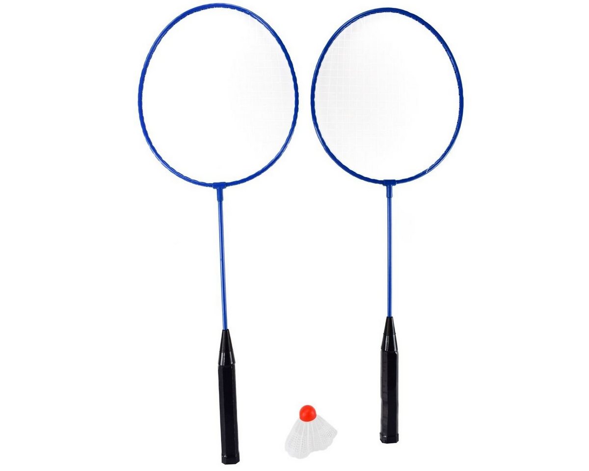 BENSON Federballschläger Badminton-Set mit Schlägern in Blau ca. 60 x 20 cm und Federball, (3-tlg), klassische Ausführung von BENSON