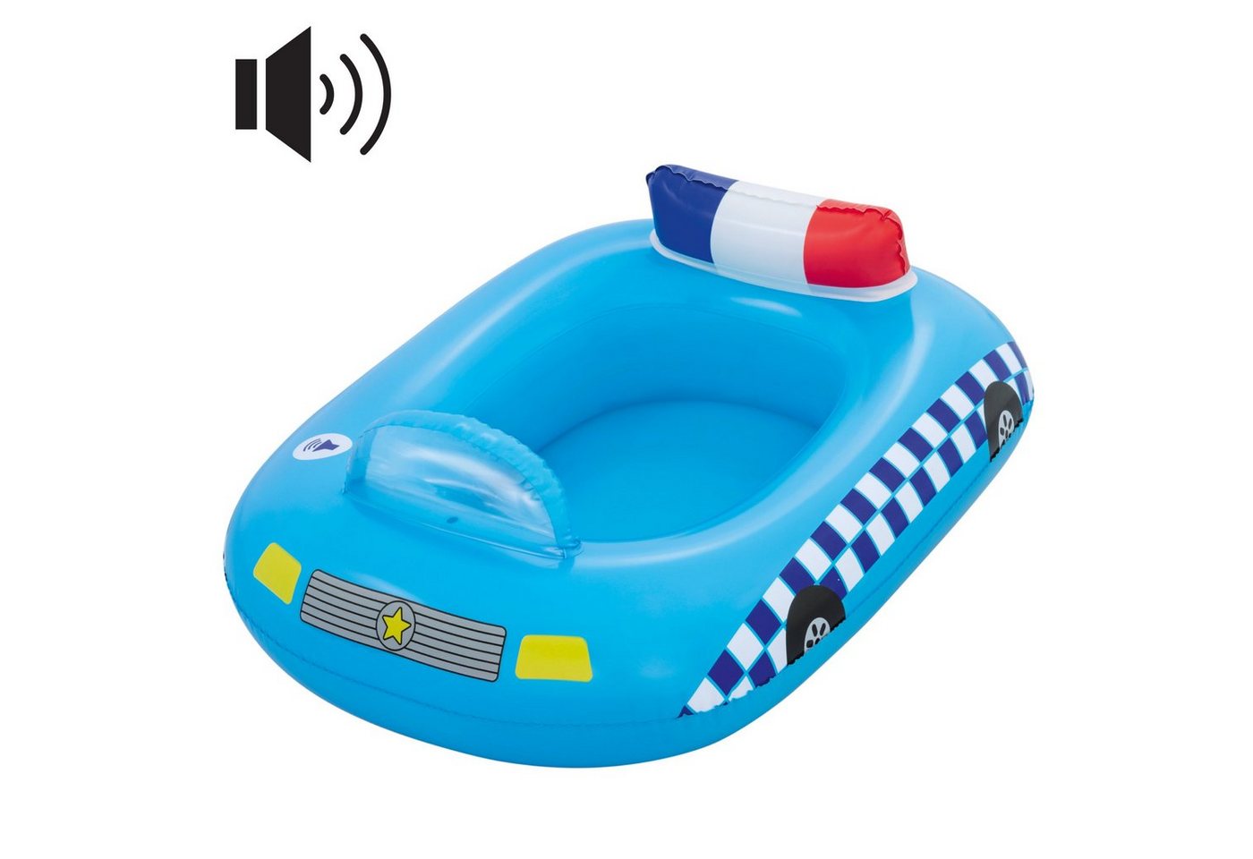 BESTWAY Kinder-Schlauchboot Bestway Funspeakers Kinder-Schlauchboot Polizeiboot, Kinderschlauchboot mit Sound-Effekt von BESTWAY