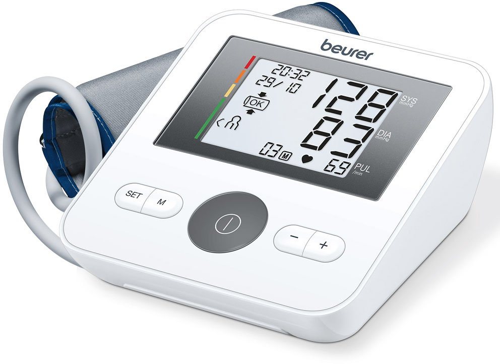 BEURER Oberarm-Blutdruckmessgerät BM 27, Mit Universalmanschette auch für große Oberarme von BEURER