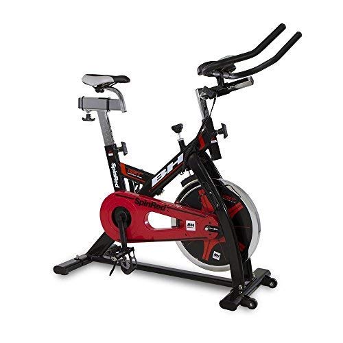 BH Spinred indoorbike - 22 kg Schwungrad - Kettenübertragung - schwarz rot - H9132 (Generalüberholt) von BH Fitness