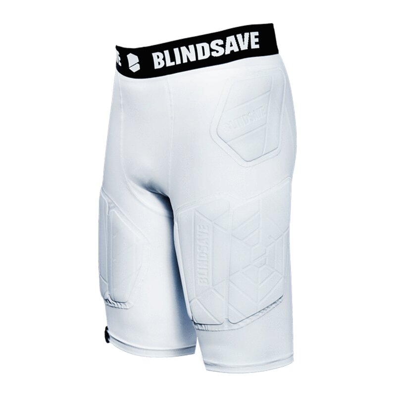 BLINDSAVE Padded Compression Shorts Pro +, 5 Pad Unterhose - weiß Gr. XS von BLINDSAVE