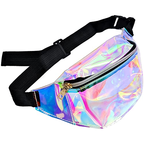Holographische Hüfttaschen, Damen Lila Gürteltasche, mehrfarbig, Holografische Hüfttasche von BLLREMIPSUR